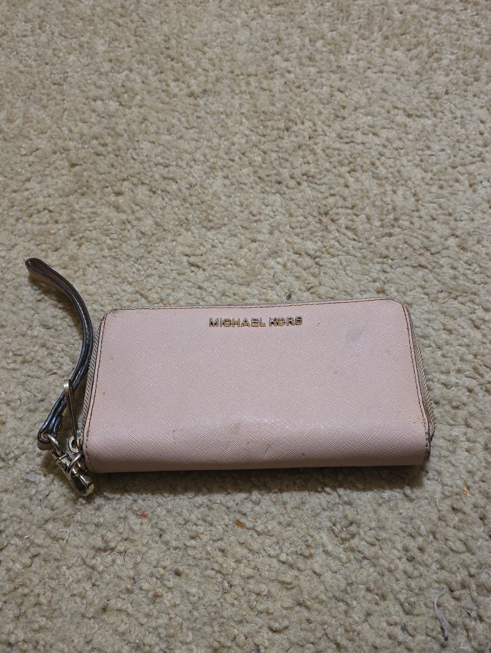 Michael Kors Blush Pink Saffiano Leather Wristlet Wallet